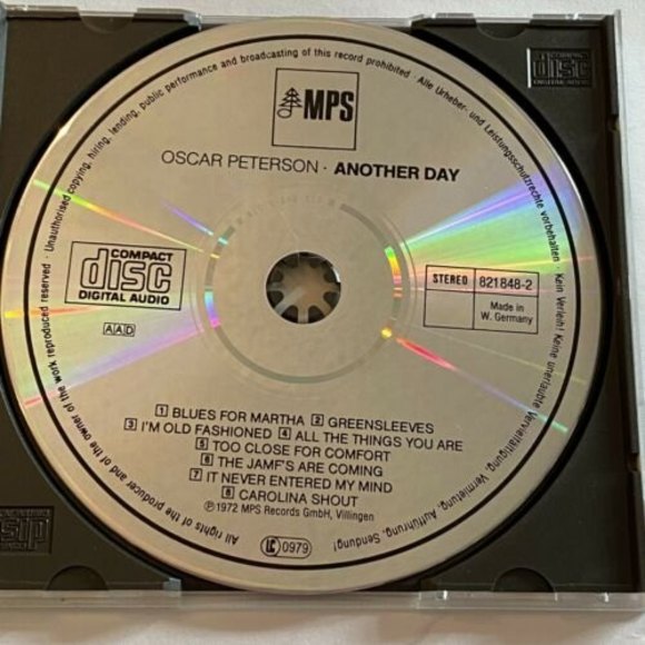 Another Day by Oscar Peterson Trio‎ CD 1970 Printed West Germany - Picture 4 of 5